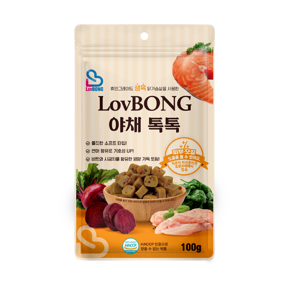 [러봉] 야채톡톡 피부+모질 100g