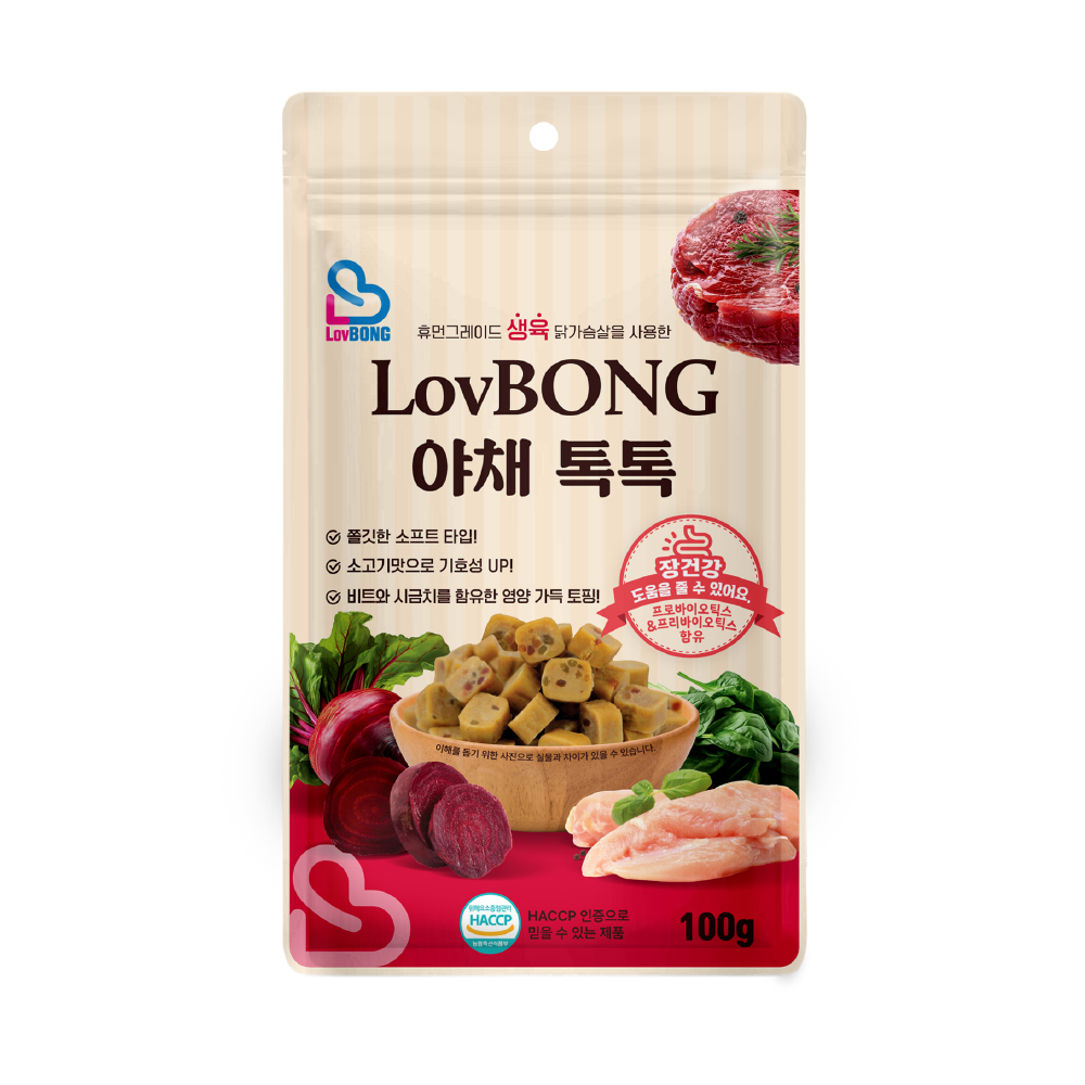 [5+1증정!][러봉] 야채톡톡 장건강 100g