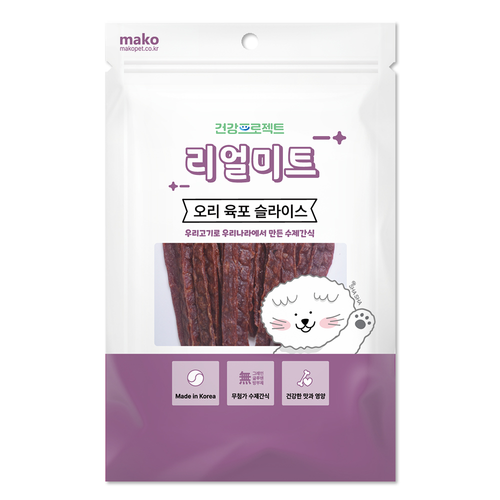 [리얼미트] 수제간식 오리육포슬라이스 (70g)