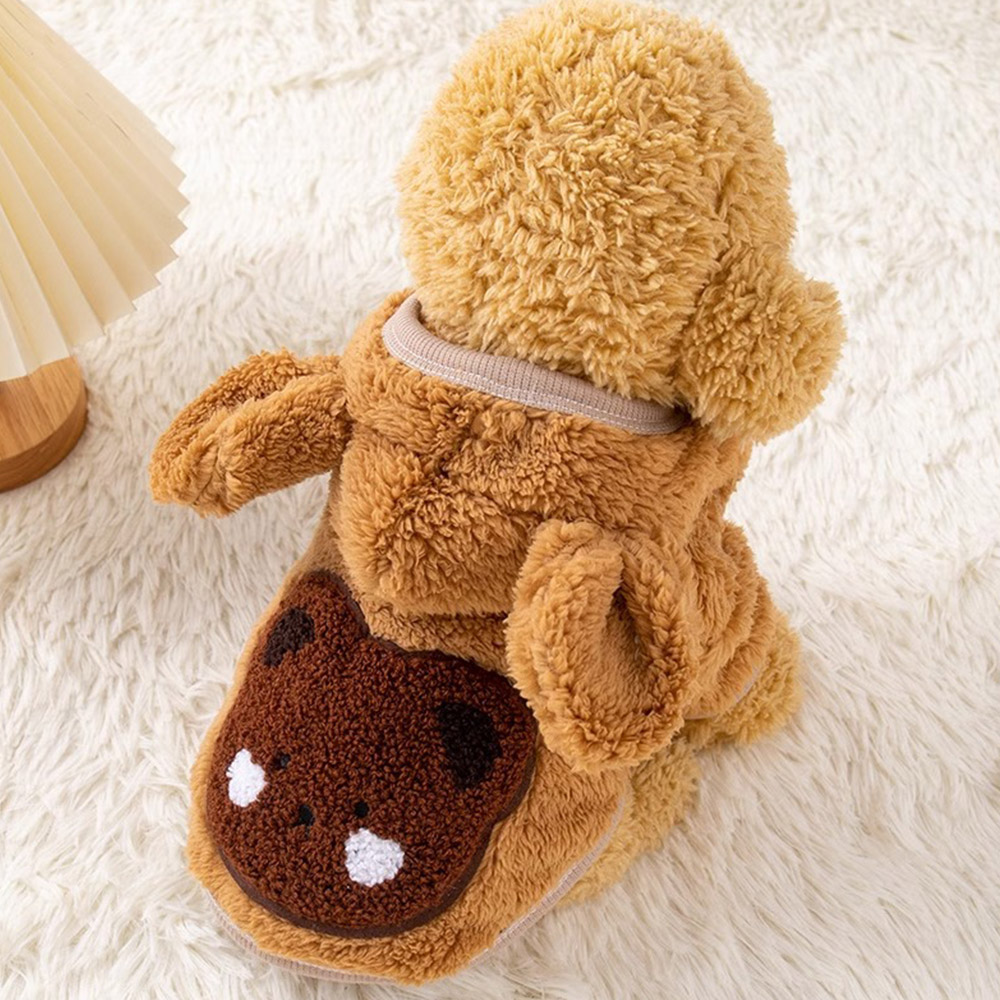 딩동펫 반려동물 후리스 곰돌이 푸딩 후드 자켓