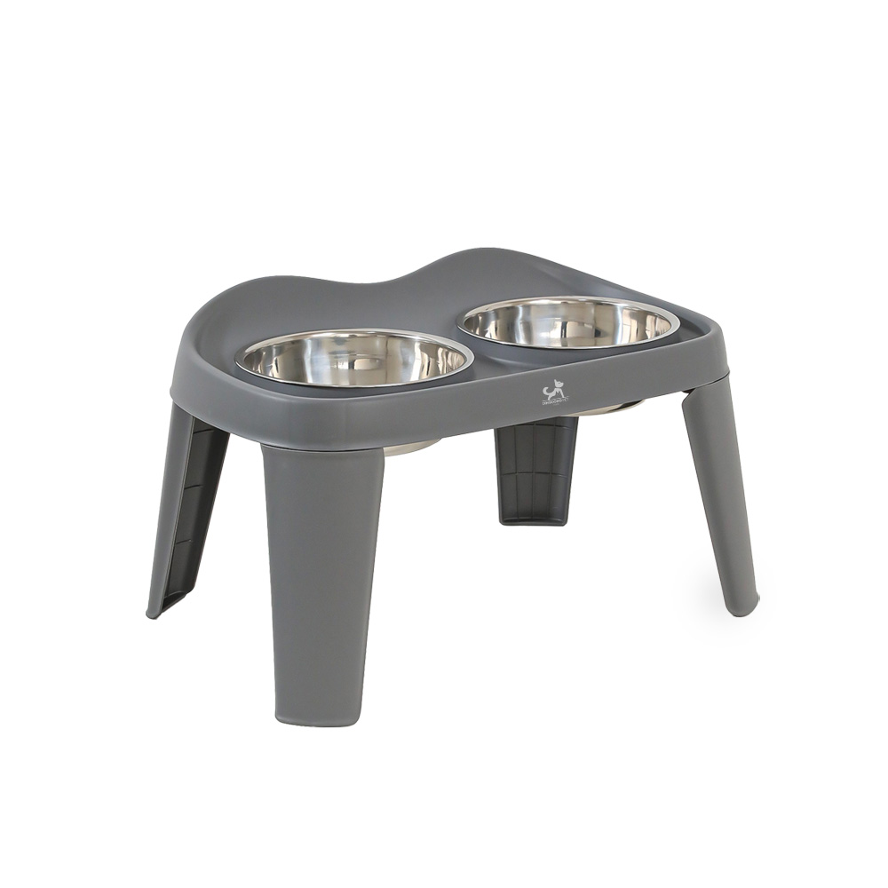 딩동펫 반려동물 접이식 스텐 식탁 2구