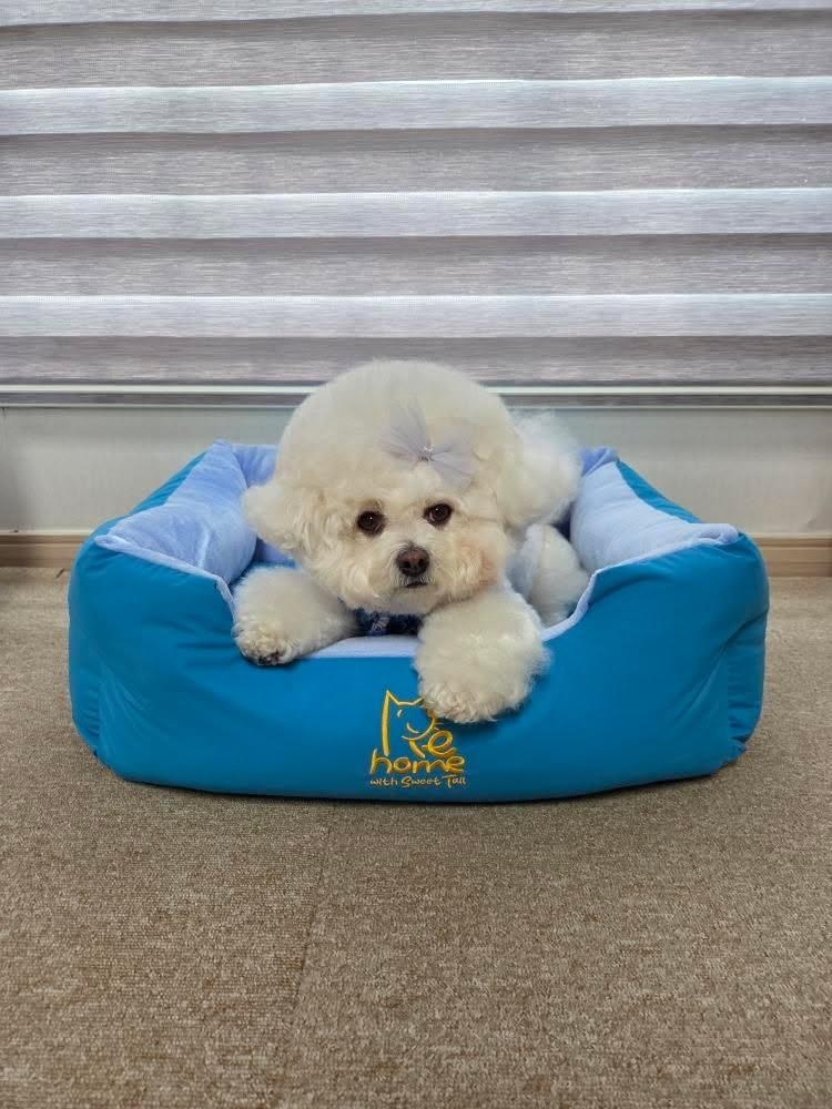 [스윗테일] 핸드메이드 강아지하우스베드 원형방석