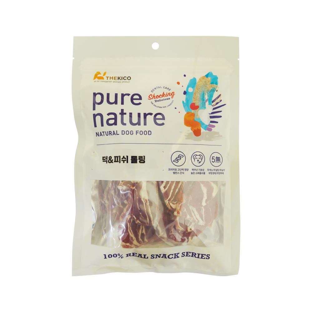 퓨어네이쳐 덕&피쉬 롤링 180g