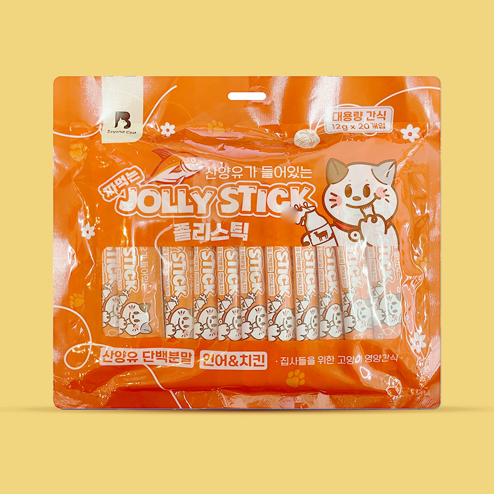 졸리스틱 산양유 고양이 츄르, 연어+치킨, 12g x 20개입