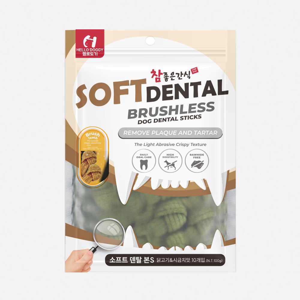 임박할인! [참좋은간식] 소프트덴탈 본 S (닭고기&시금치맛/10p)