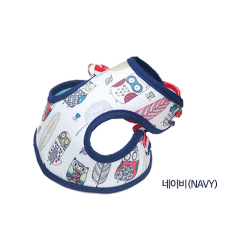 [떨이특가!] [지엠펫] 부엉이 하네스 리드줄 세트 (네이비)