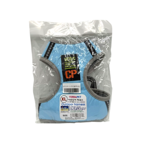 [떨이특가!] [지엠펫] 아웃도어 하네스 리드줄 세트 (스카이블루)