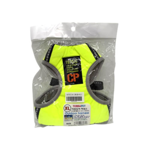 [떨이특가!] [지엠펫] 아웃도어 하네스 리드줄 세트 (형광)