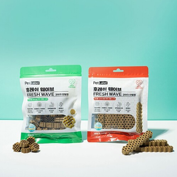 ⊙펫라벨 후레쉬웨이브 덴탈껌 120g