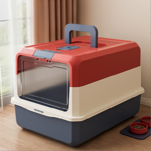 [바바펫] 조립식 냄새차단 후드형 화장실