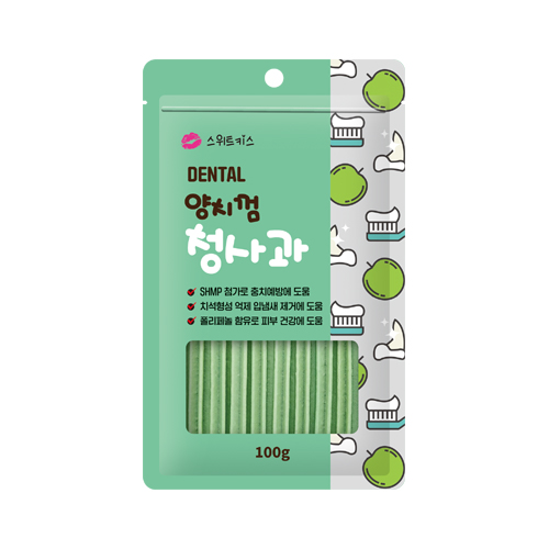 스위트키스 덴탈 양치껌 [청사과] 100g