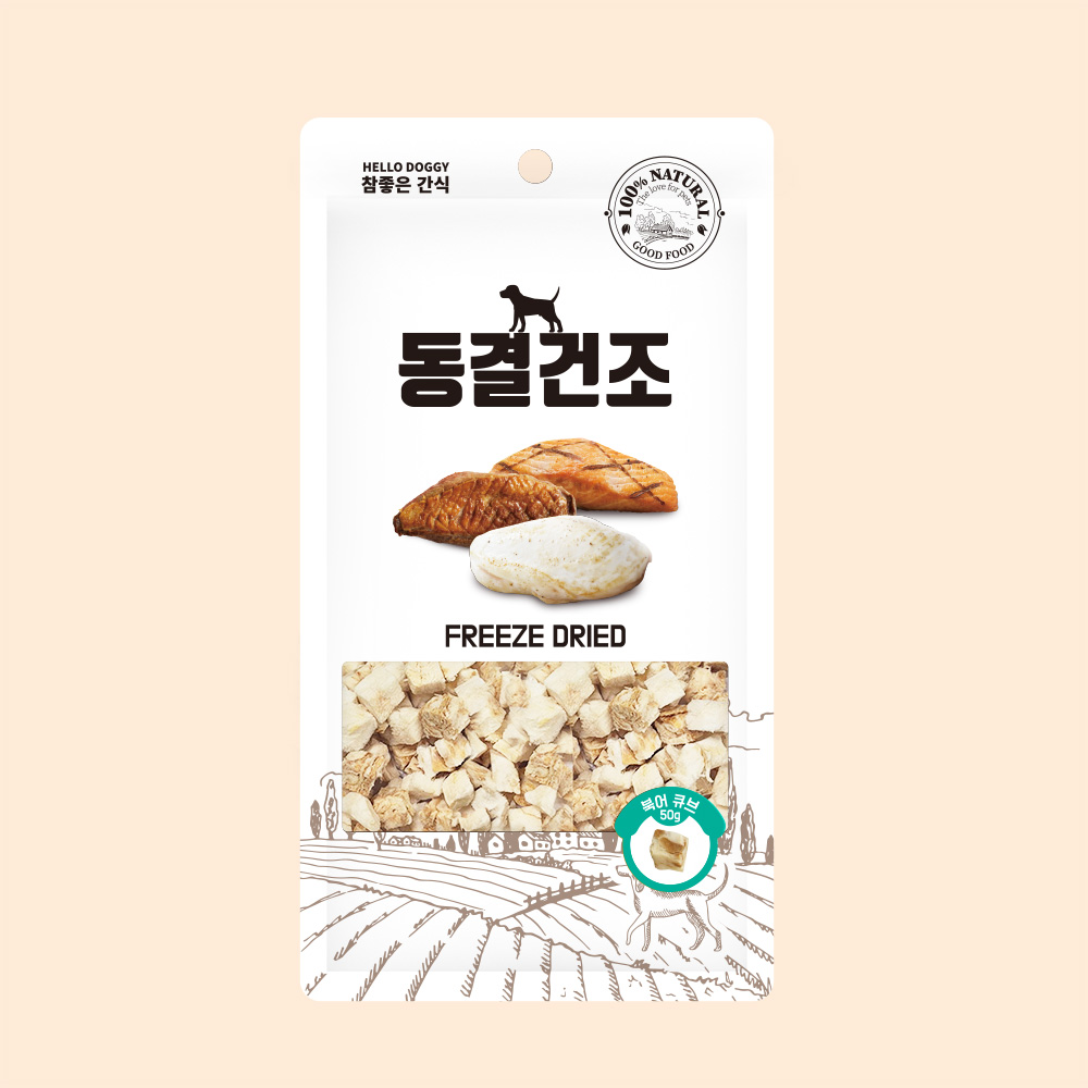 ◆[참좋은간식] 헬로도기 동결건조-50g-북어큐브