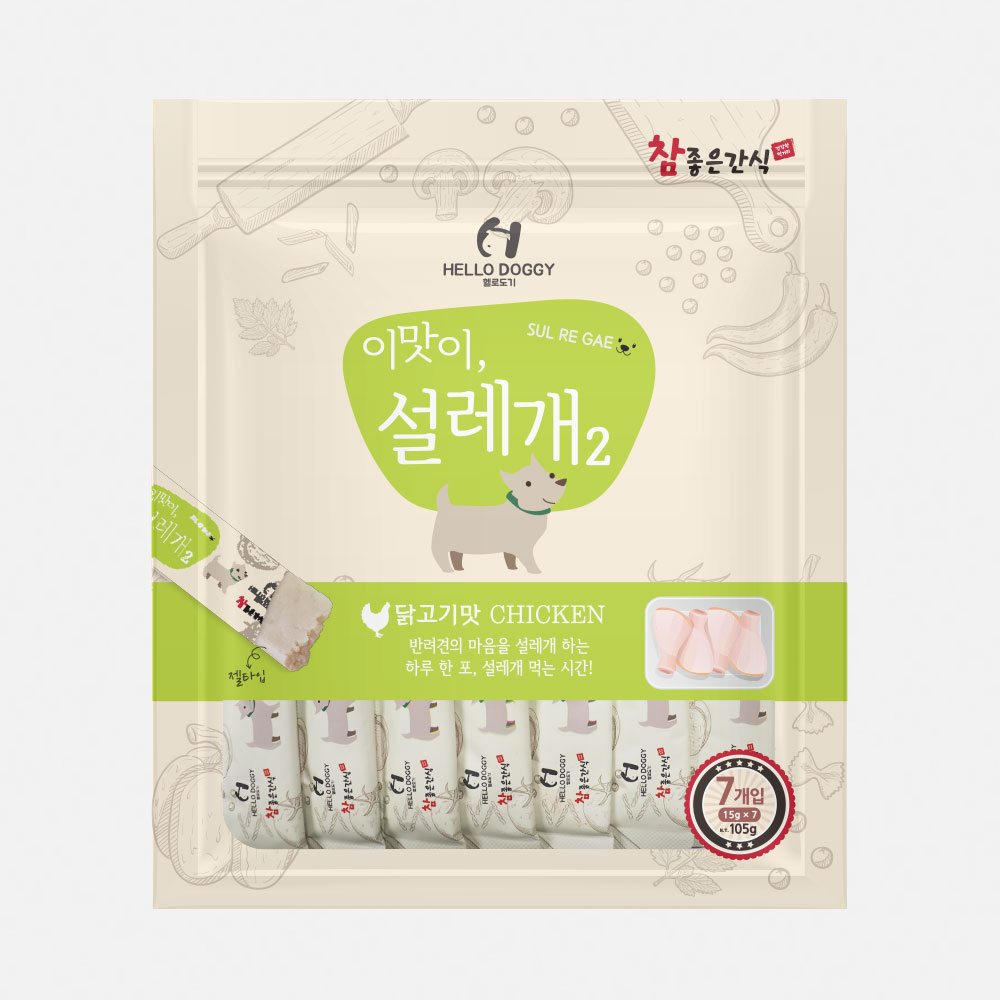 헬로도기 설레개2 닭고기맛 7P (105g)