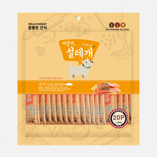 헬로도기 설레개 대용량 연어 20개입