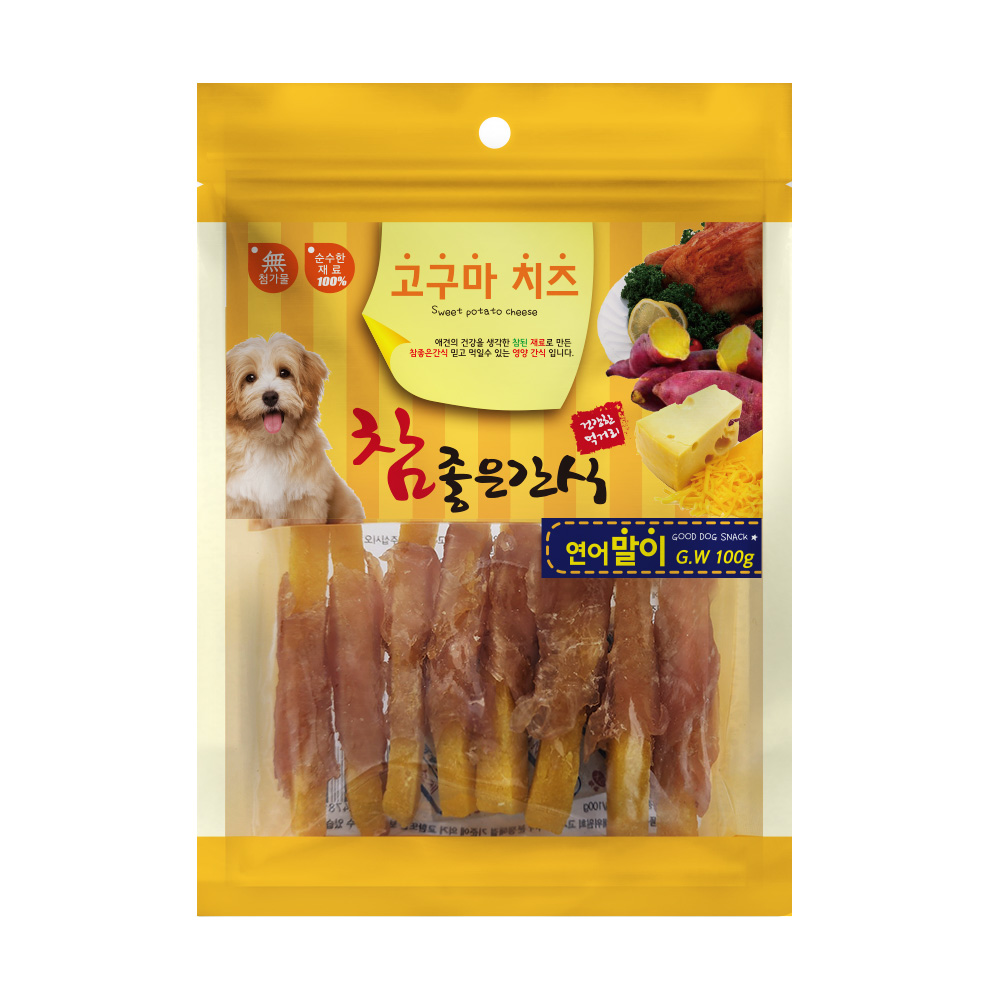 헬로도기 고구마치즈 연어말이 100g
