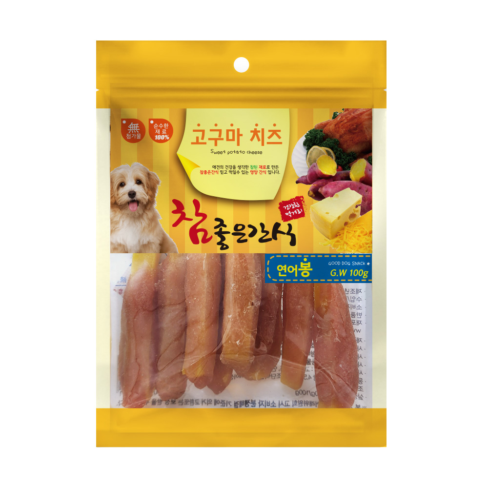 헬로도기 고구마치즈 연어봉 100g