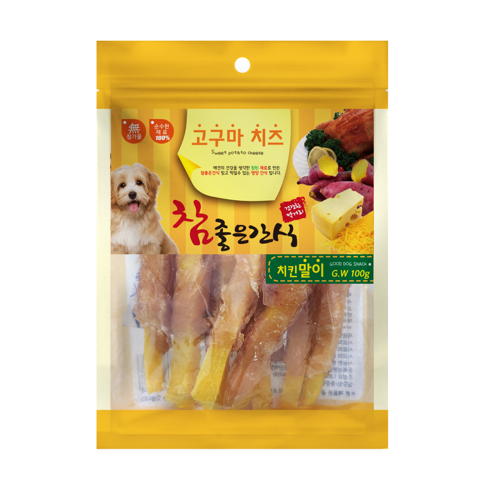 헬로도기 고구마치즈 치킨말이 100g
