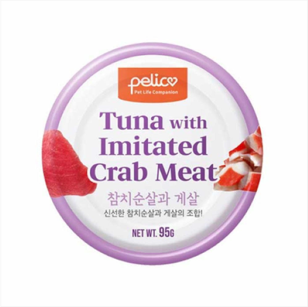 펠리코 캣 참치순살과 게살캔95g(24개입)