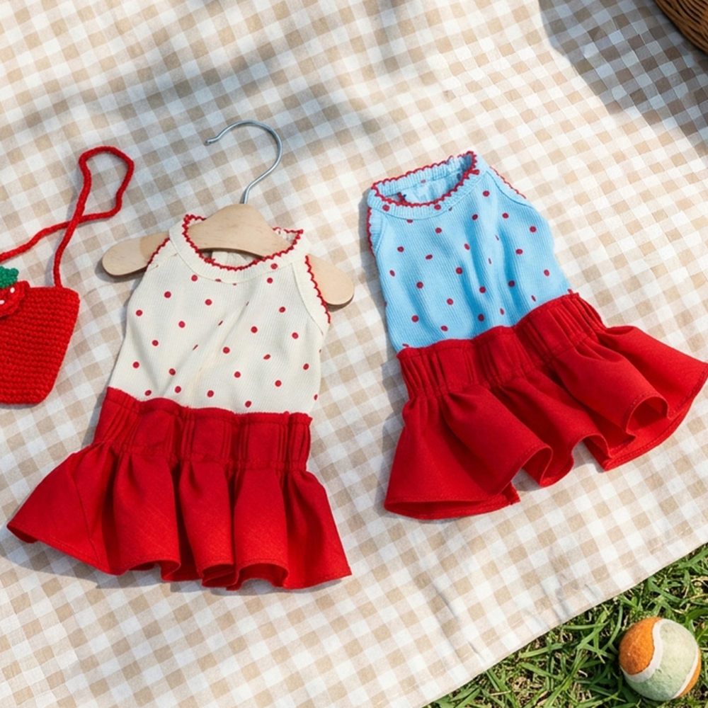 [패션독]  레드퐁퐁원피스