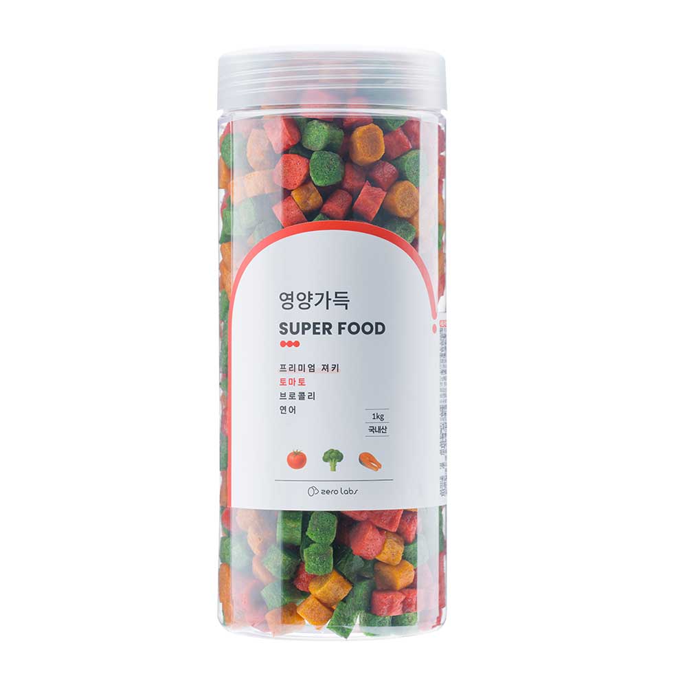 영양가득 토마토 브로콜리 연어 1kg 강아지져키간식