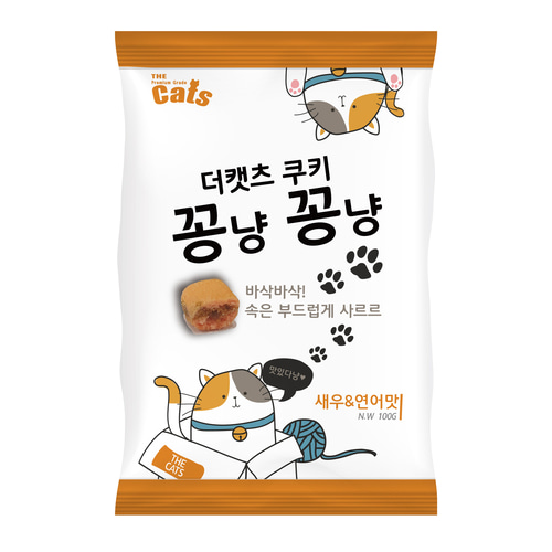 더캣츠 꽁냥꽁냥 새우&연어맛 100g