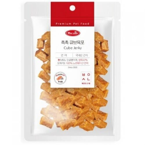 바우와우 촉촉큐브육포 연어 (300g)