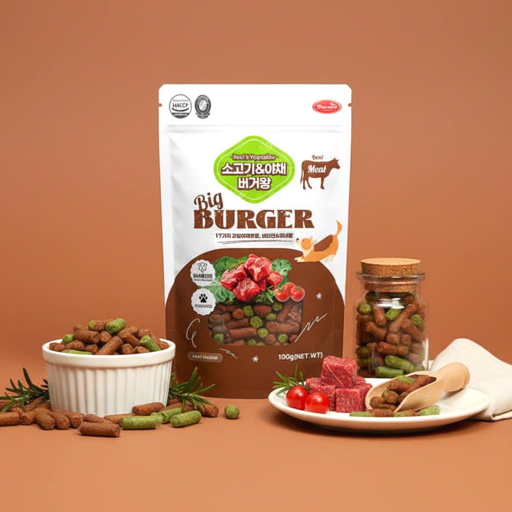바우와우 버거왕100g (소고기&야채)