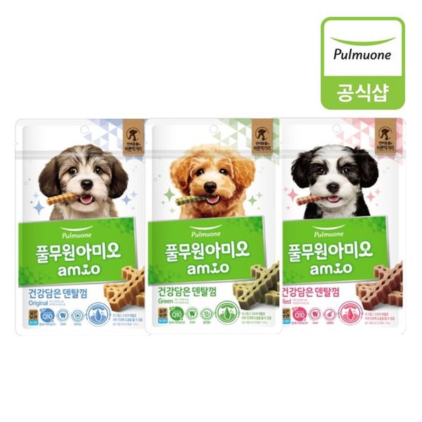 [풀무원] 아미오 건강담은 간식 덴탈껌 오리지널 100g 10개