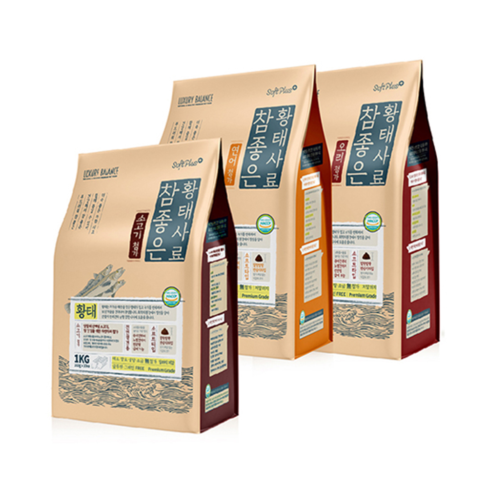 [럭셔리발란스] 소프트플러스 참좋은 황태사료 (1kg/연어,오리,소고기)