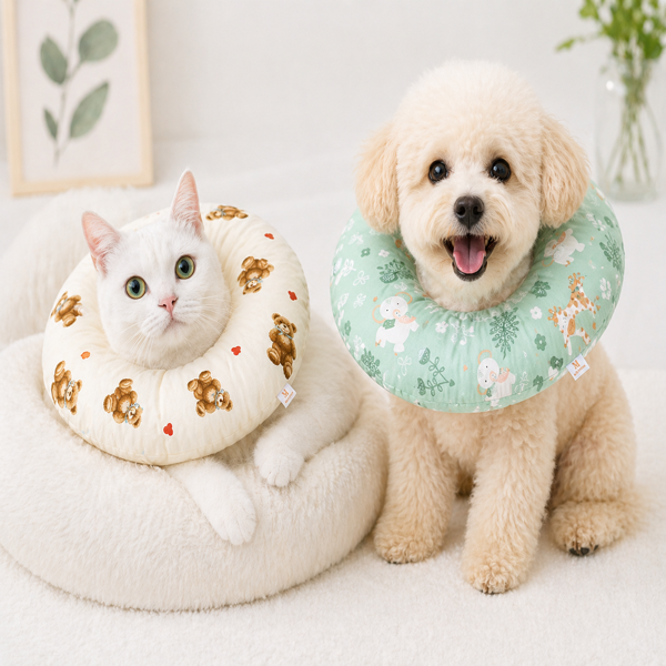 [바바펫] 도톰한 쿠션형 목보호대 넥쿠션 넥카라