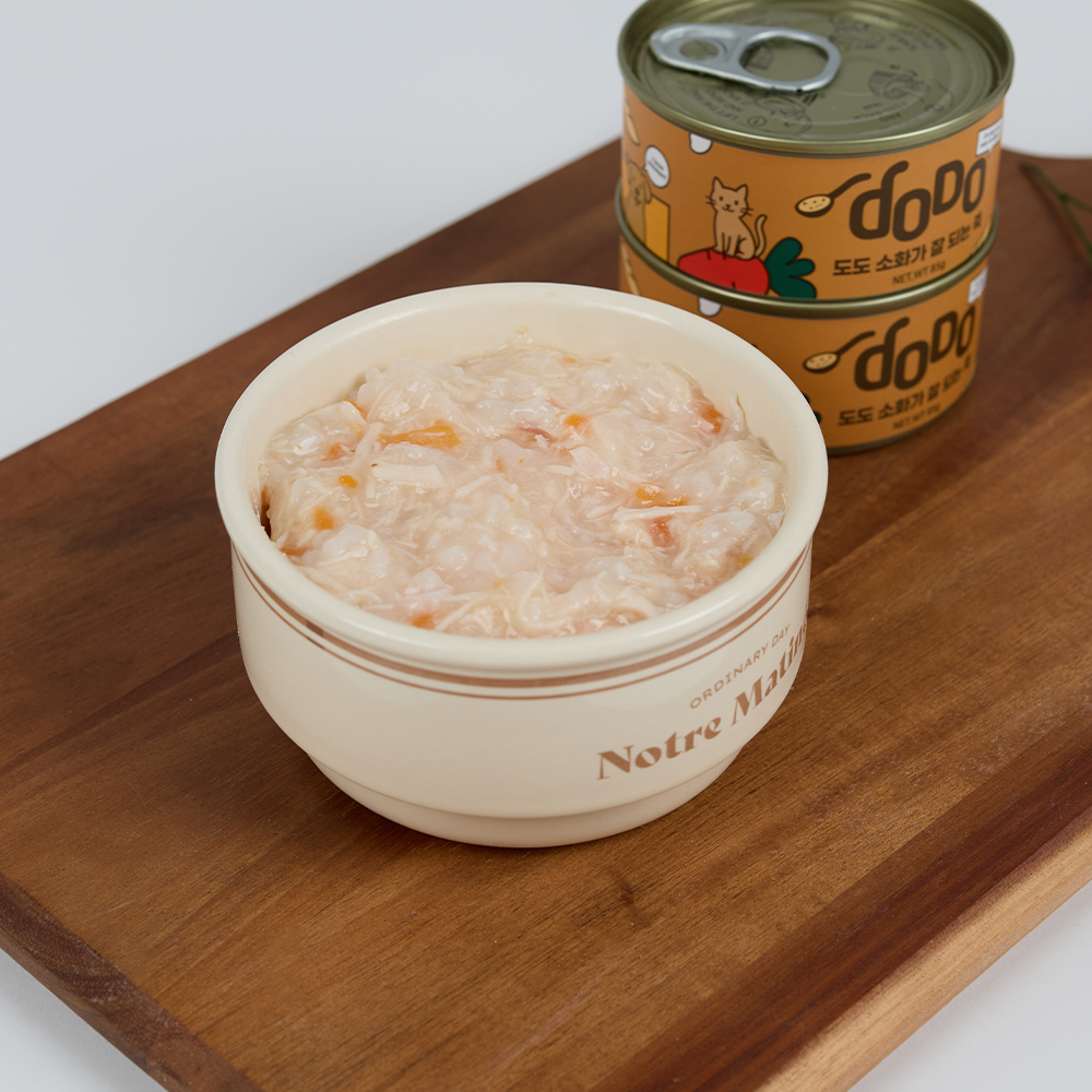 도도 소화가 잘 되는 죽 캔  치킨/쌀/당근  24개 1박스