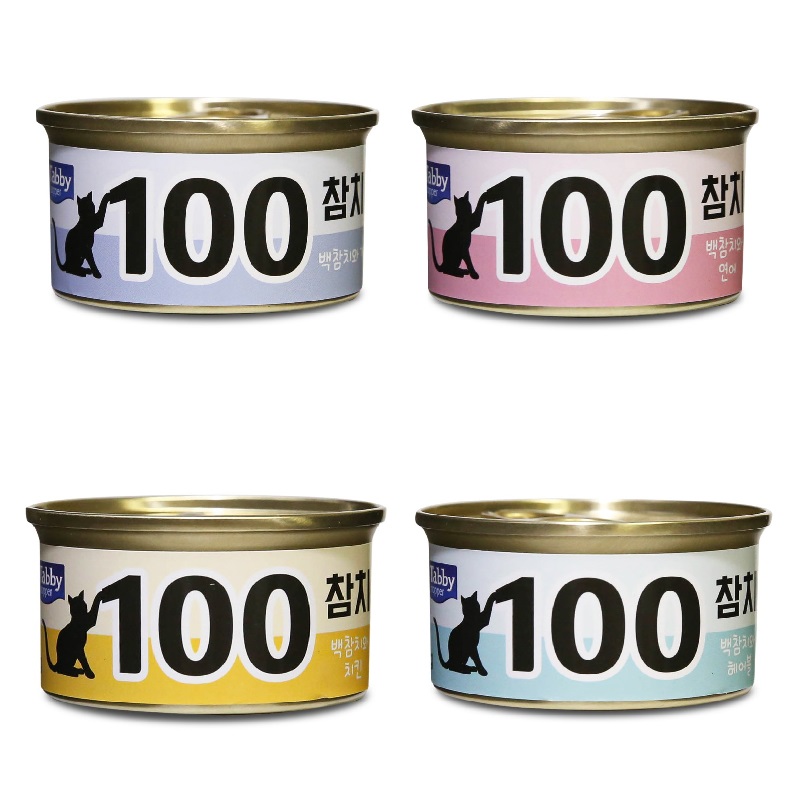 [Tabby]테비 100참치 고양이캔 4종콤보80gX24개(1박스)