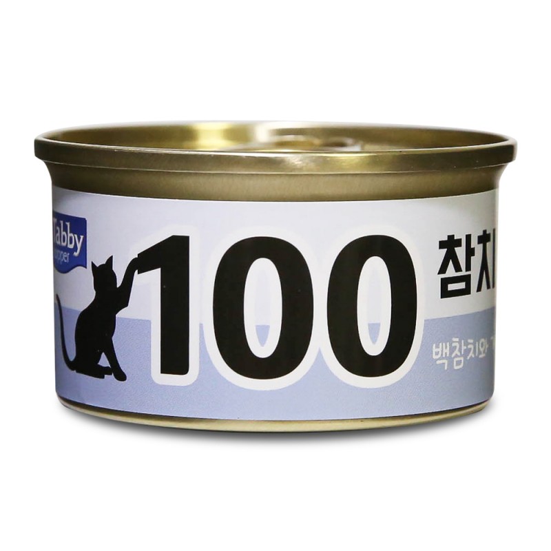 [Tabby]테비 100참치 고양이캔 백참치와 게80gX24개(1박스)