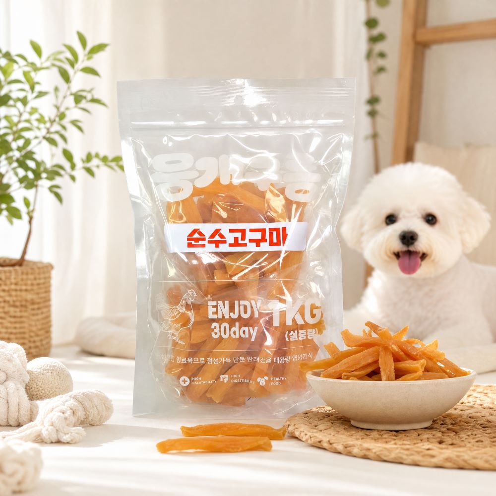 뭉개구름 순수고구마1kg 대용량간식