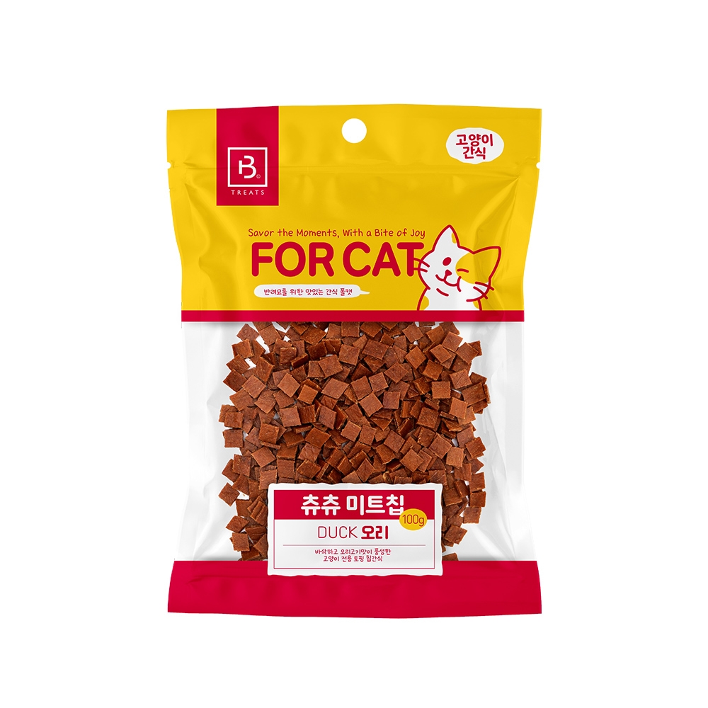 브리더랩 FORCAT(츄츄미트칩)오리100g