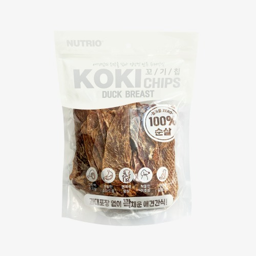 라이코스 꼬기칩 오리가슴살 500g