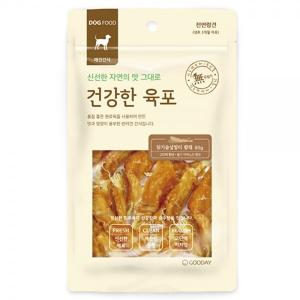 (1번)묶음 10+1증 [건강한육포] 닭가슴살 말이 황태 (80g)