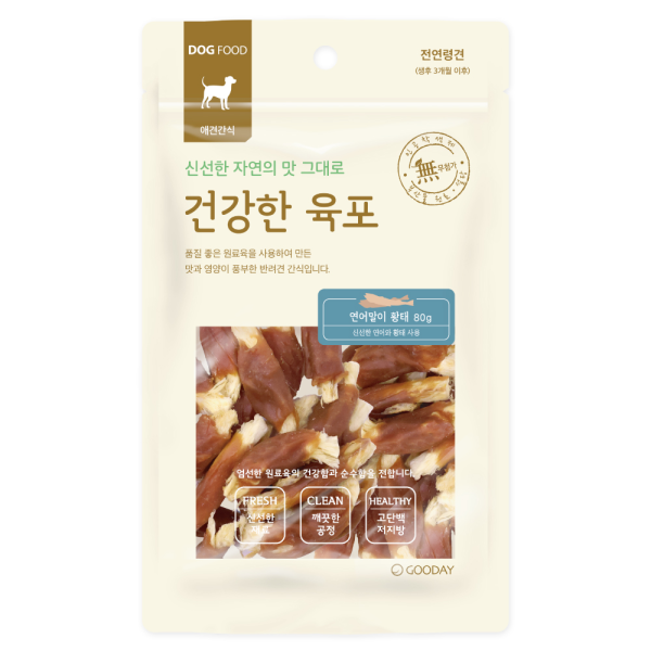 (1번)묶음 10+1증 [건강한육포] 연어말이 황태 (80g)