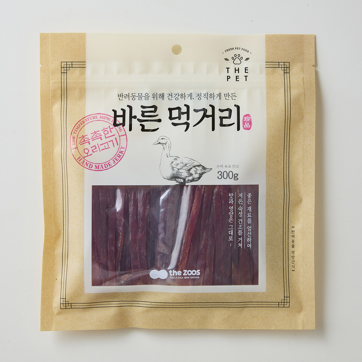 [더펫]_바른먹거리촉촉한오리고기_300G