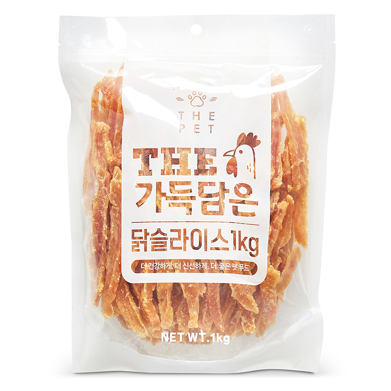[더펫] 더 가득담은 닭슬라이스 1kg