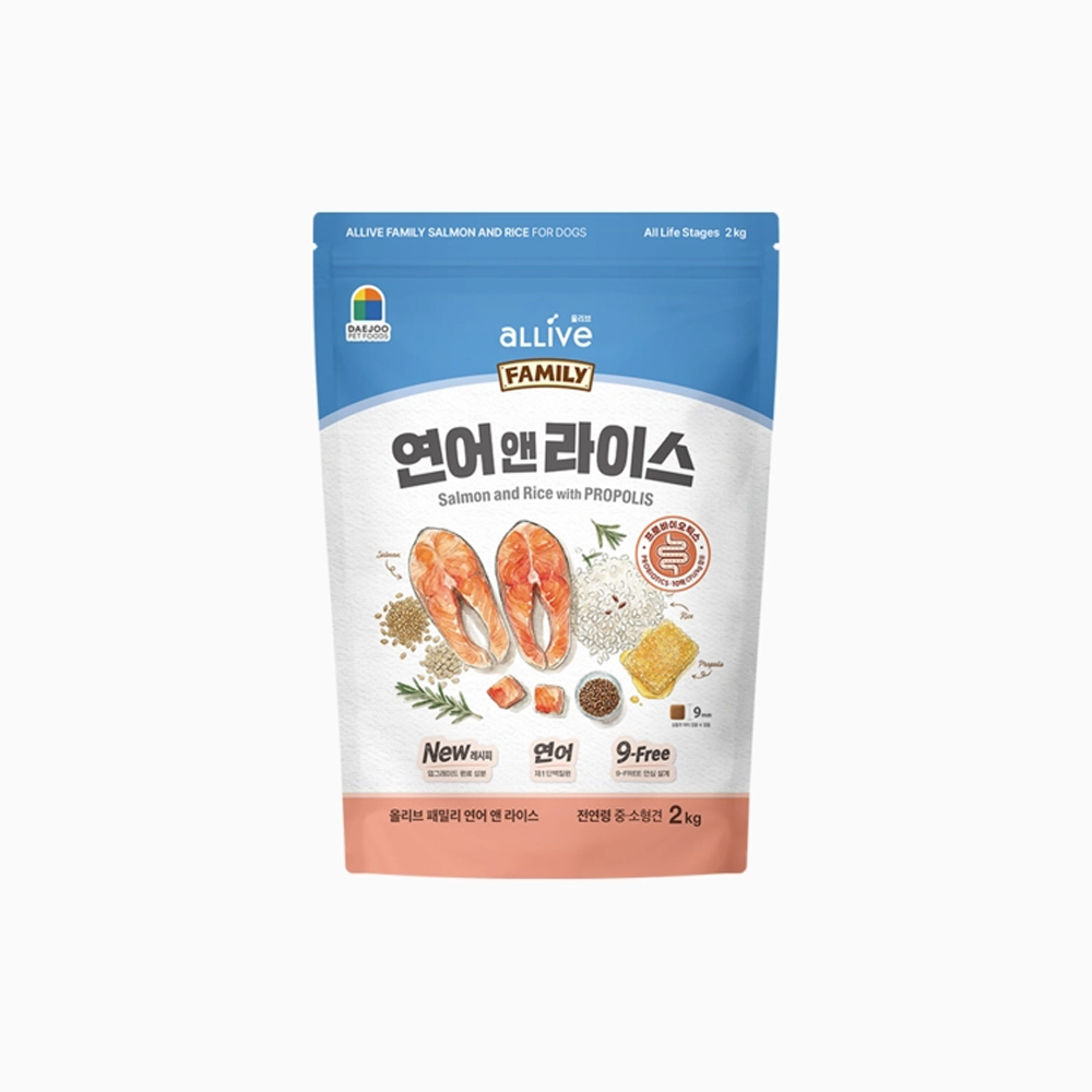 올리브 패밀리 연어앤라이스 전연령 2kg