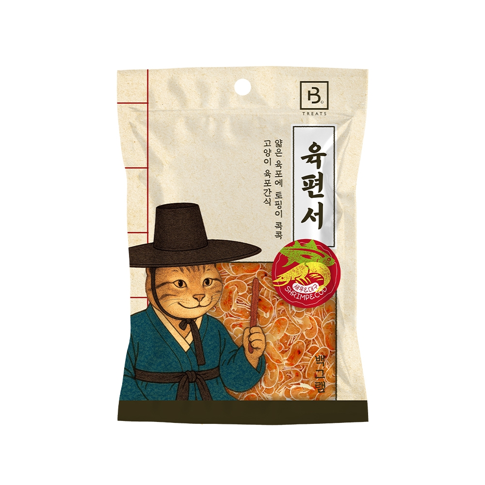 [1+1행사!] 브리더랩 캣 육편서(새우&대구)100g (유통기한 : 27년 2월 18일까지)