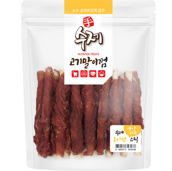더내추럴)수제 고기말이껌 오리스틱 14p [1+1 행사]