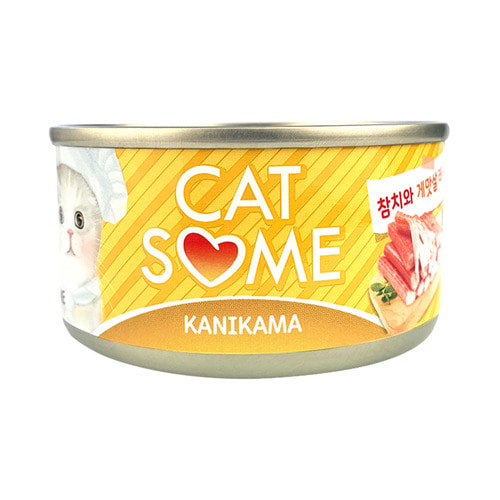 [두빈펫] 굿프랜드 CATSOME 캣썸 참치+게맛살 (1박스/80g*24개입)