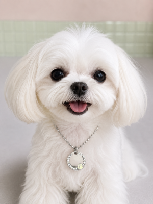 강아지 써지컬 목걸이(화이트)