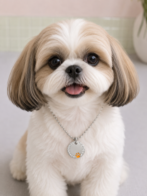 강아지 써지컬목걸이(오렌지)