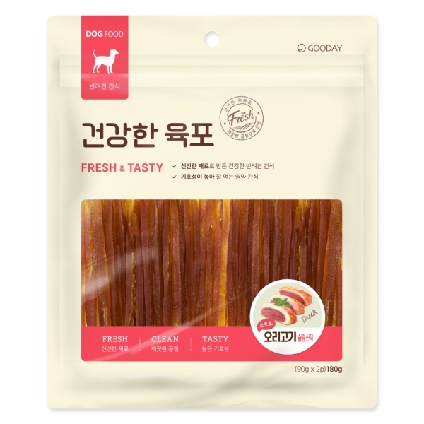 [건강한육포] 소프트 슬림스틱 180g (오리고기)