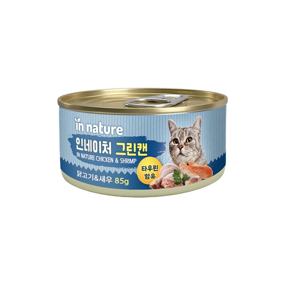 인네이처-그린캔 닭고기&새우 85g (24개입)
