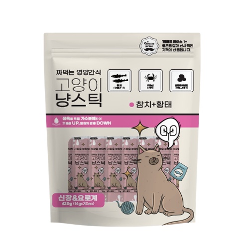 [스페푸] 젠틀프라이스 냥스틱 참치+황태 (신장+요로계 건강) 30p