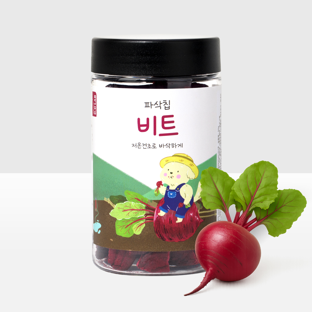 [댕댕이연구소] 저온건조 비건 간식 파삭칩 비트 (50g)